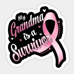 My Grandma Is A Survivor Breast Cancer Awareness Sticker